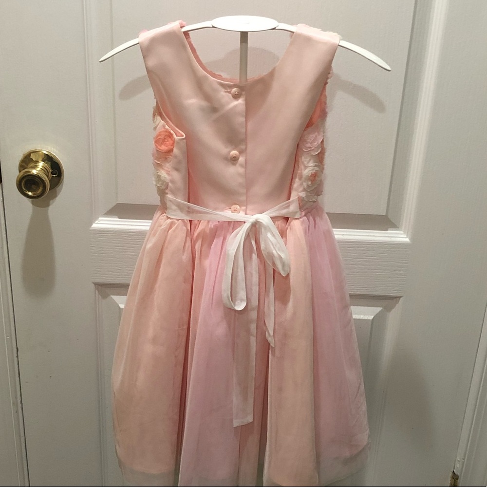 Jona Michelle Pink Dress with Floral top girls’ size 5- $15 - Picture 5 of 7